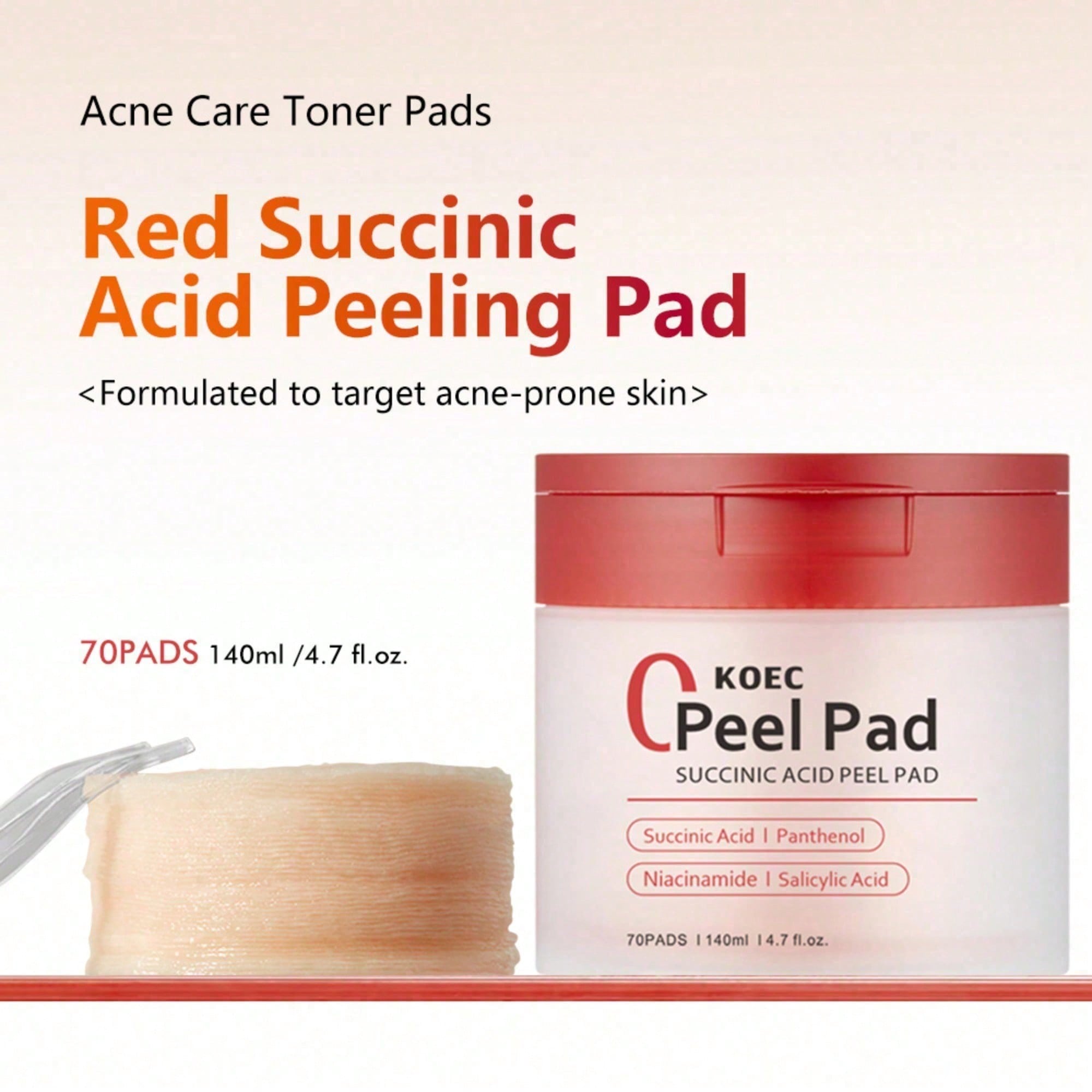トナーパッド レッドサクシニン酸パンテノール配合 フェイシャ - Skincare Non Comedogenic のレビューと価格
